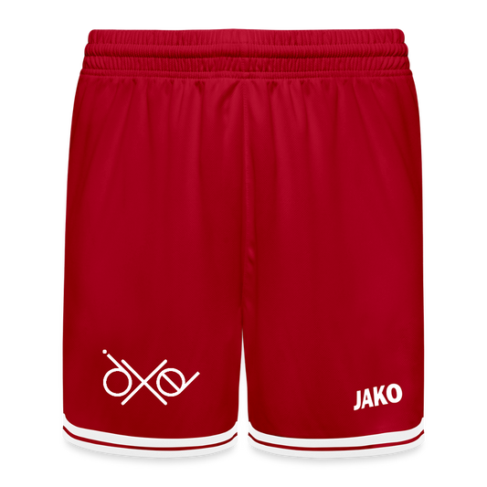 JAKO Kinder Basketball Short Center 2.0 - personalisierbar - Rot/Weiß