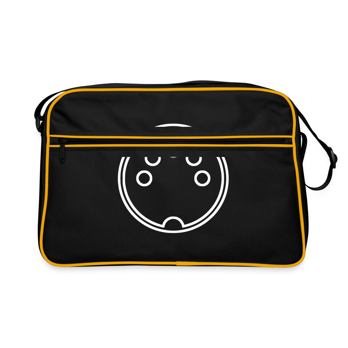 "DIN 41524" Motiv-Retro-Tasche, Farbe Schwarz/Gold