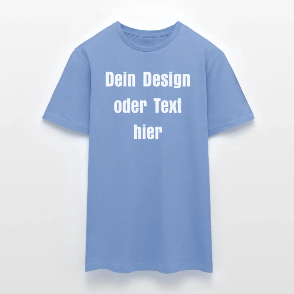 Männer T-Shirt - personalisierbare Vorder- und Rückseite - Carolina Blue