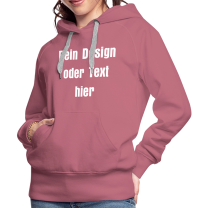 Frauen Premium Hoodie - personalisierbare Vorder- und Rückseite - Malve