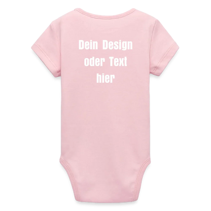 Stanley/Stella Baby Bio Kurzarm-Body - personalisierbar - Hellrosa