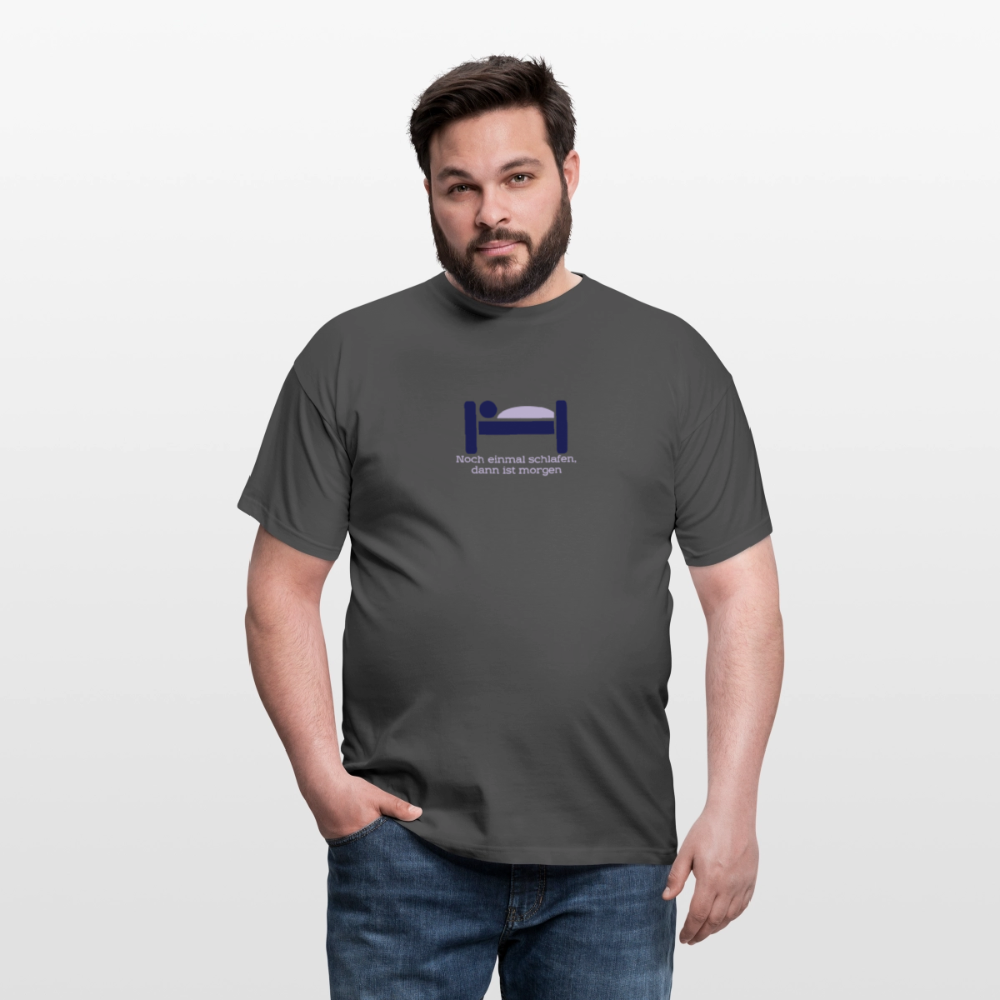 "Schlafen" Motiv-T-Shirt für Männer - Anthrazit