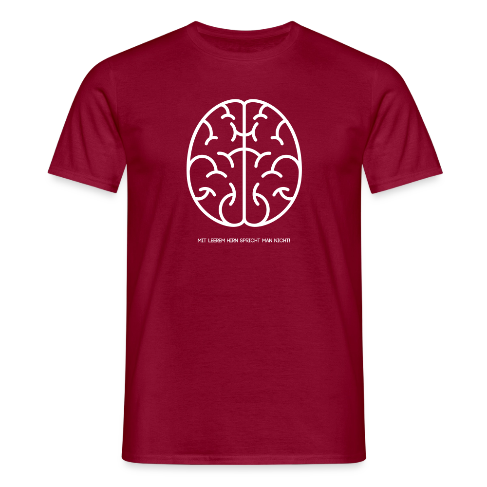 "Hirn" Motiv-T-Shirt für Männer - Ziegelrot