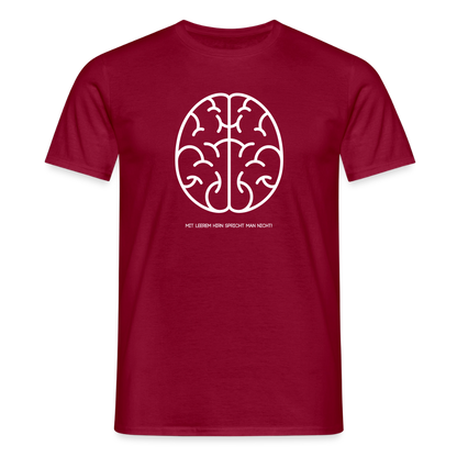 "Hirn" Motiv-T-Shirt für Männer - Ziegelrot