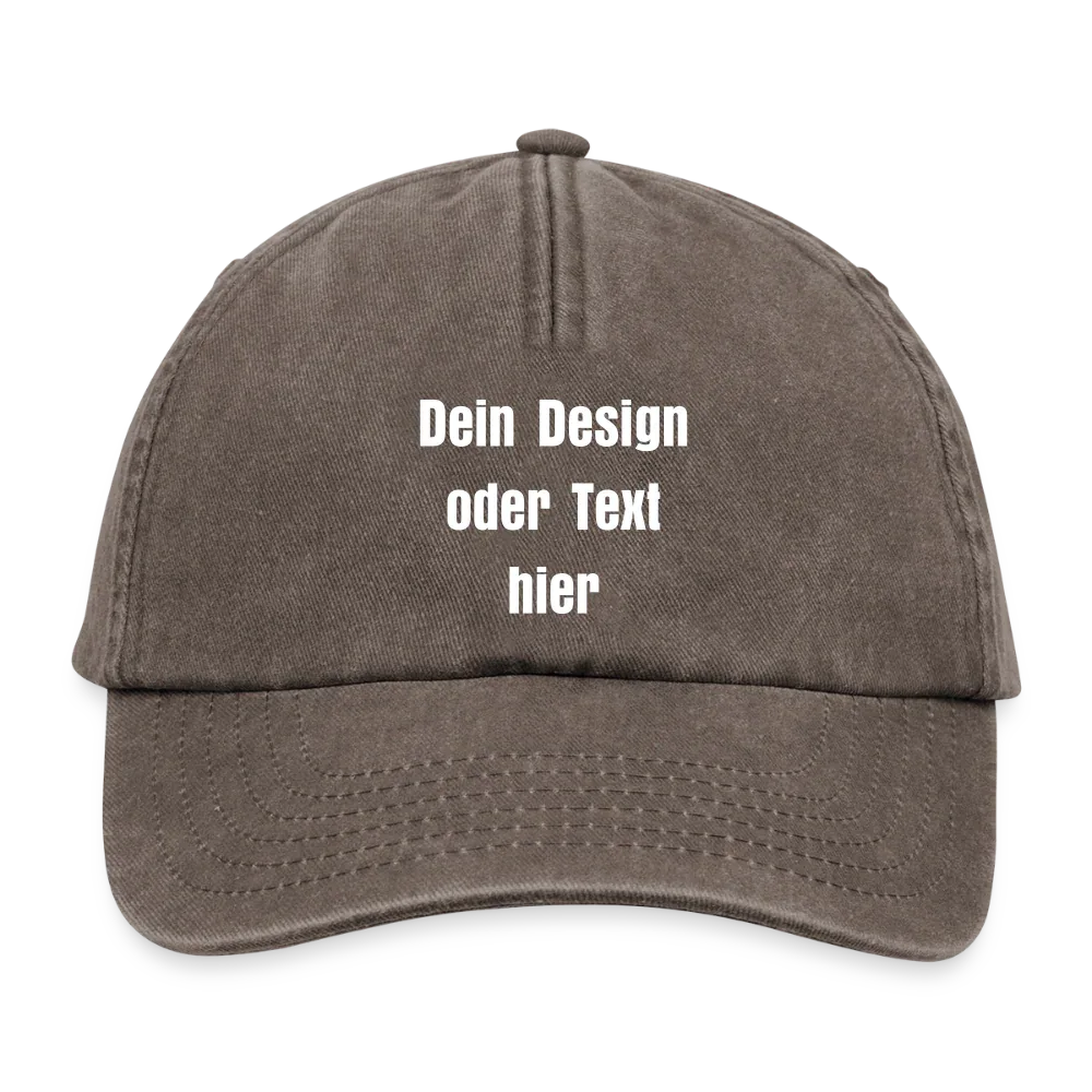 Relaxed Vintage Cap - personalisierbar - Vintage Braun