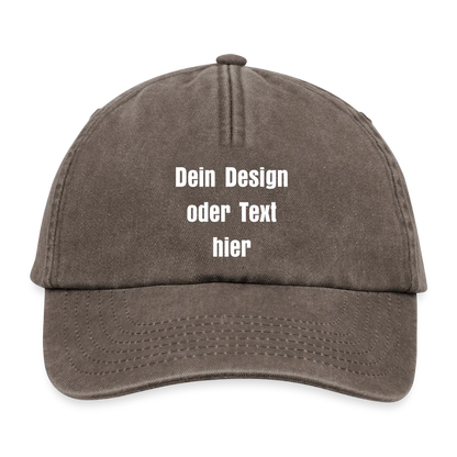 Relaxed Vintage Cap - personalisierbar - Vintage Braun
