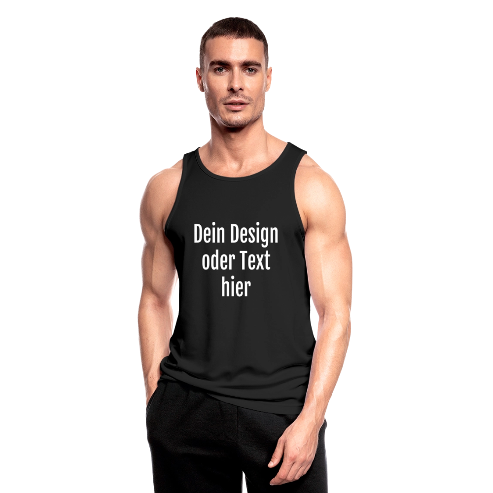 Funktionelles Männer Tank Top atmungsaktiv - personalisierbar - Schwarz