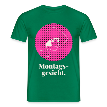 "Montagsgesicht. Art-déco-Motiv" Motiv-T-Shirt für Männer, Farbe Kelly Green