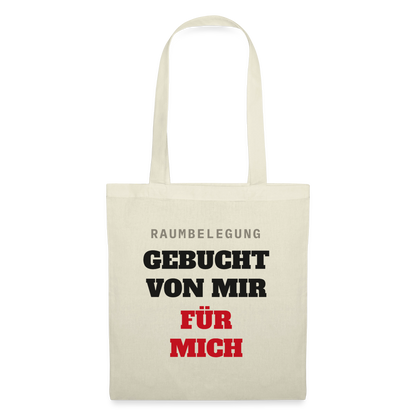 Raumbelegung: gebucht von mir. Für mich. Stoffbeutel, Farbe Natur