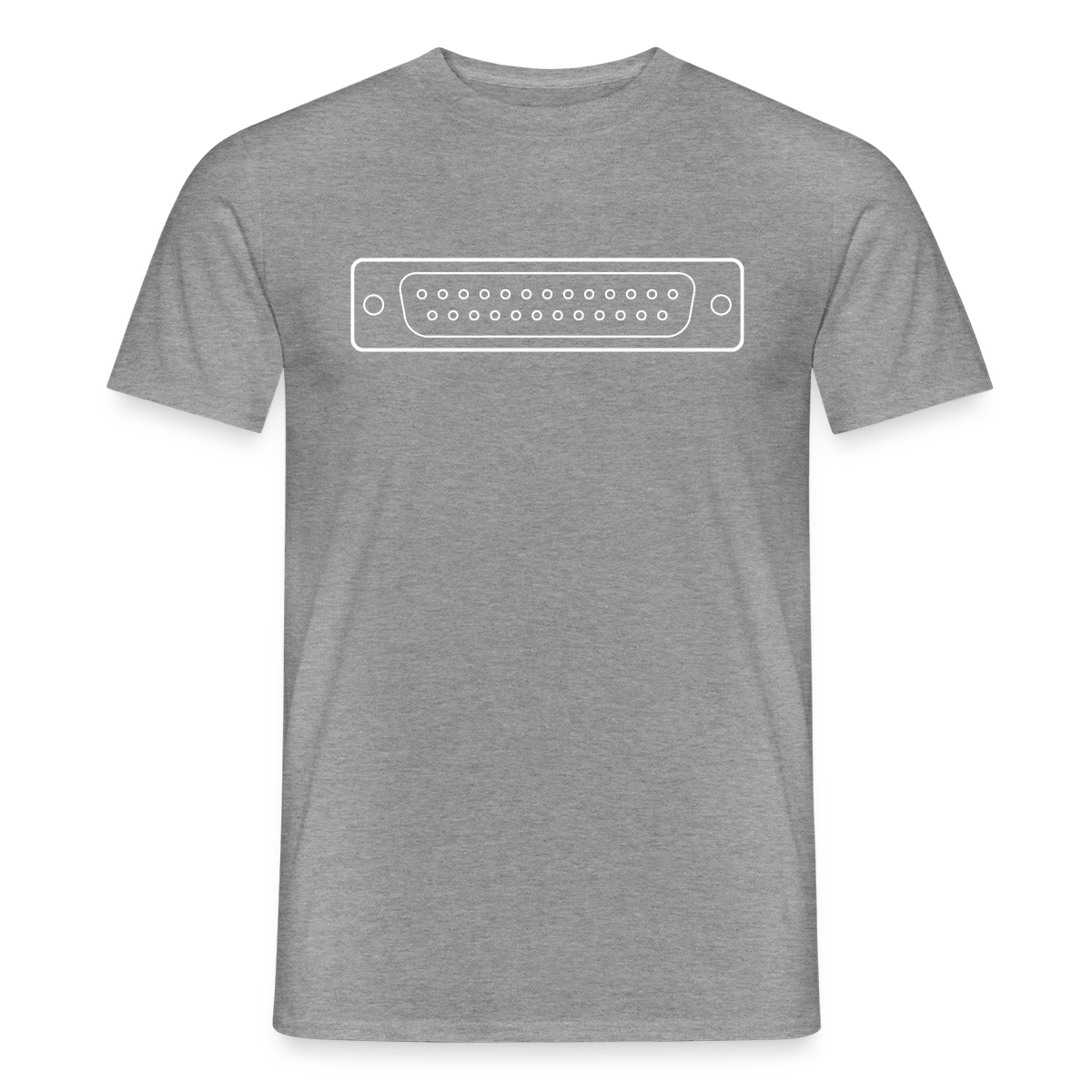 "LPT1" Motiv-T-Shirt für Männer, Farbe Graphit meliert