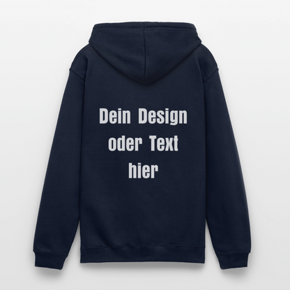 Unisex Hoodie - personalisierbare Vorder- und Rückseite - Navy