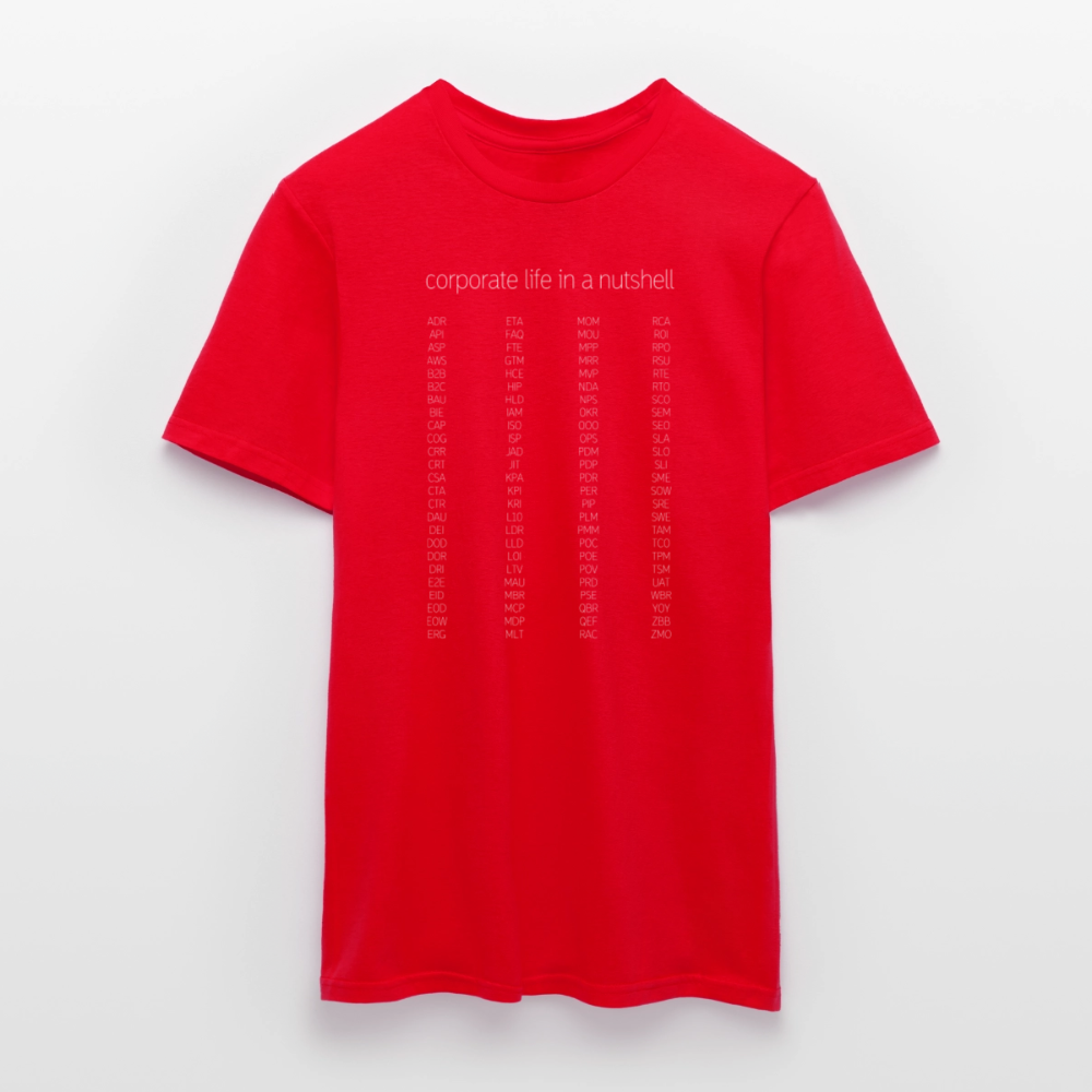 "Corporate life" - Motiv-T-Shirt für Männer - Rot