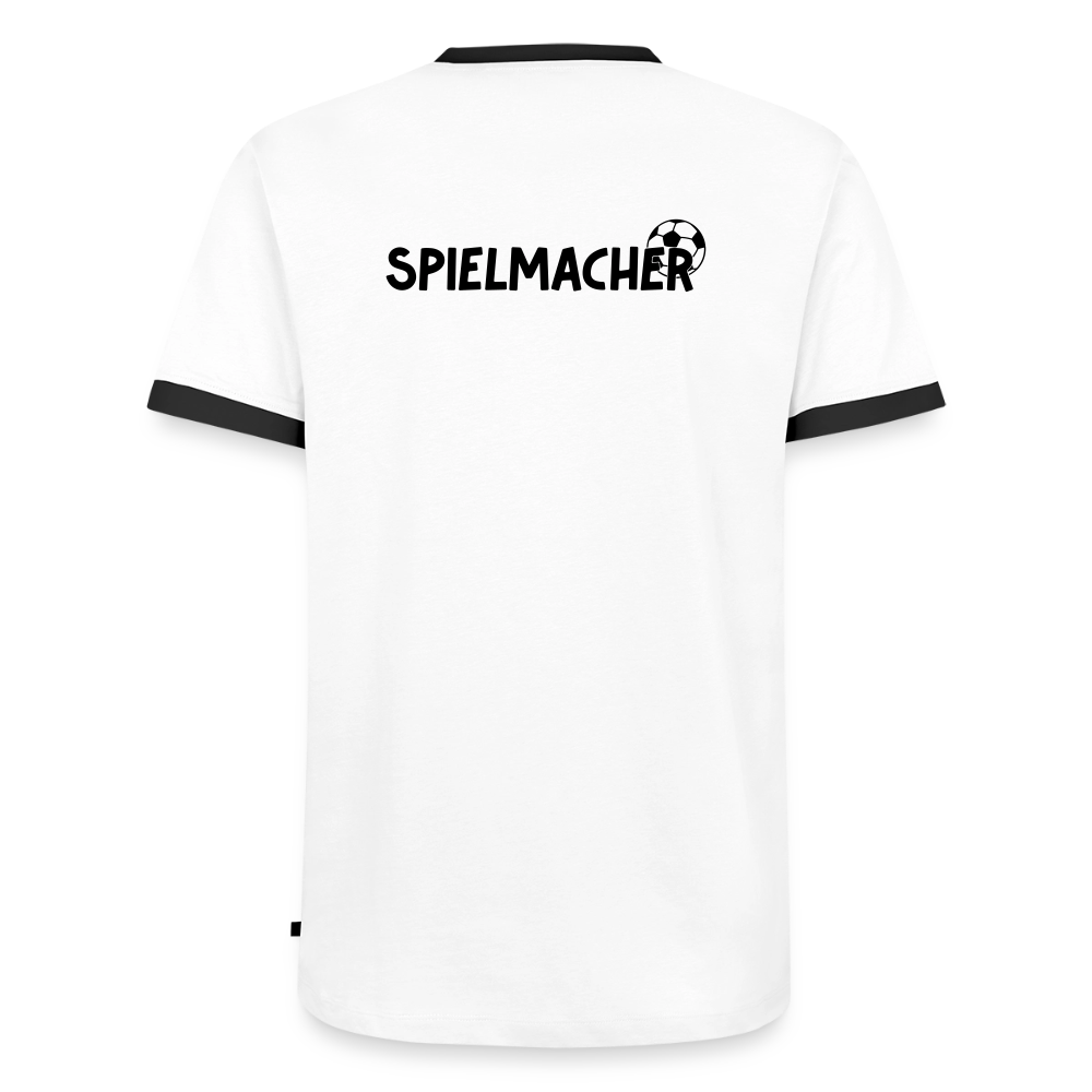 Männer T-Shirt Fussball "Spielmacher" - Weiß/Schwarz
