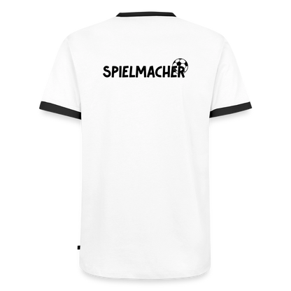 Männer T-Shirt Fussball "Spielmacher" - Weiß/Schwarz