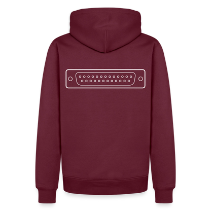 DB-25 LPT1 Retro Hoodie für Herren - Burgunderrot