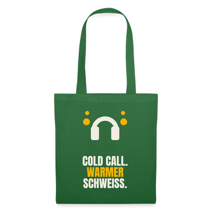 Cold Call. Warmer Schweiß. Stoffbeutel, Farbe Fichte