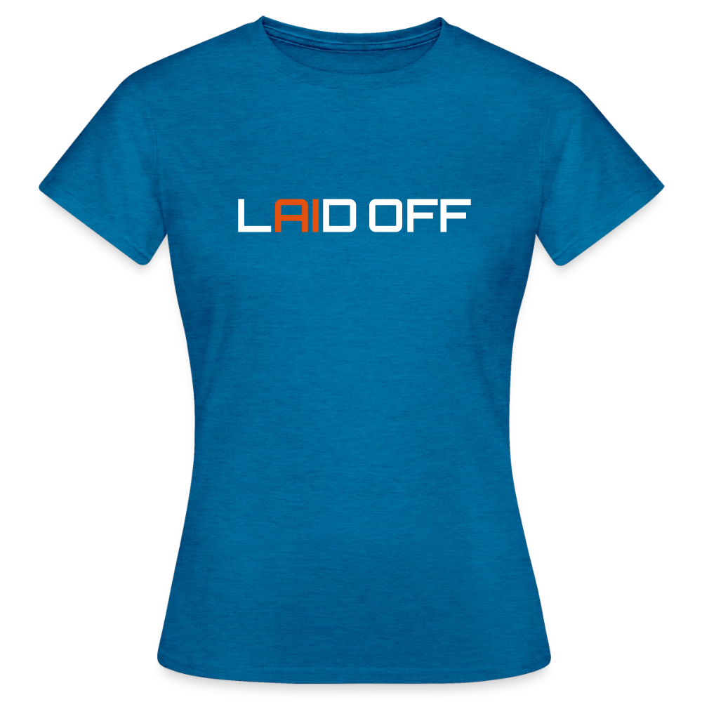 Frauen T-Shirt "Laid off" - Antikblaues Saphir meliert