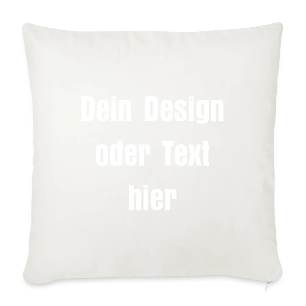 Sofakissen mit Füllung 44 x 44 cm - personalisierbar - Naturweiß 