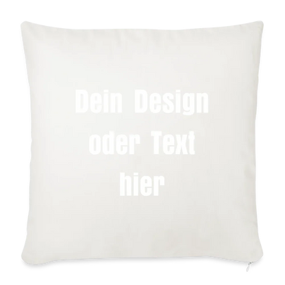 Sofakissen mit Füllung 44 x 44 cm - personalisierbar - Naturweiß 