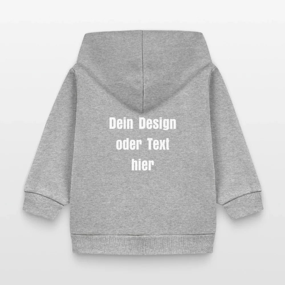 Stanley/Stella Bio Zip Hoodie BABY CONNECTOR - personalisierbar - Grau meliert