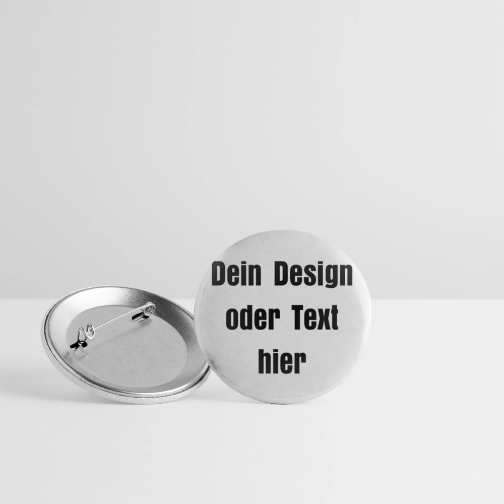 Buttons mittel 32 mm (5er Pack) - personalisierbar - Weiß