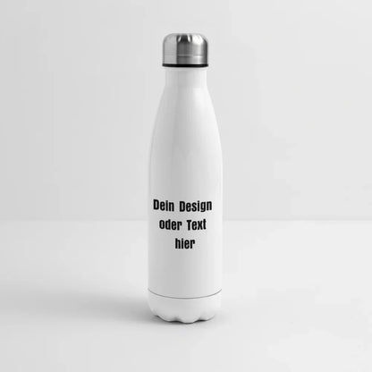 Isolierflasche 500ml - personalisierbar - Weiß