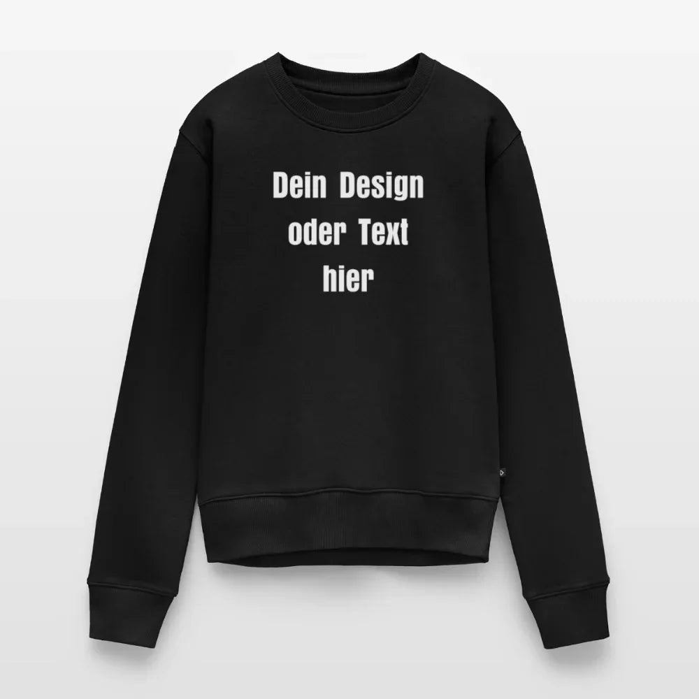 Frauen Premium Pullover - personalisierbar - Schwarz