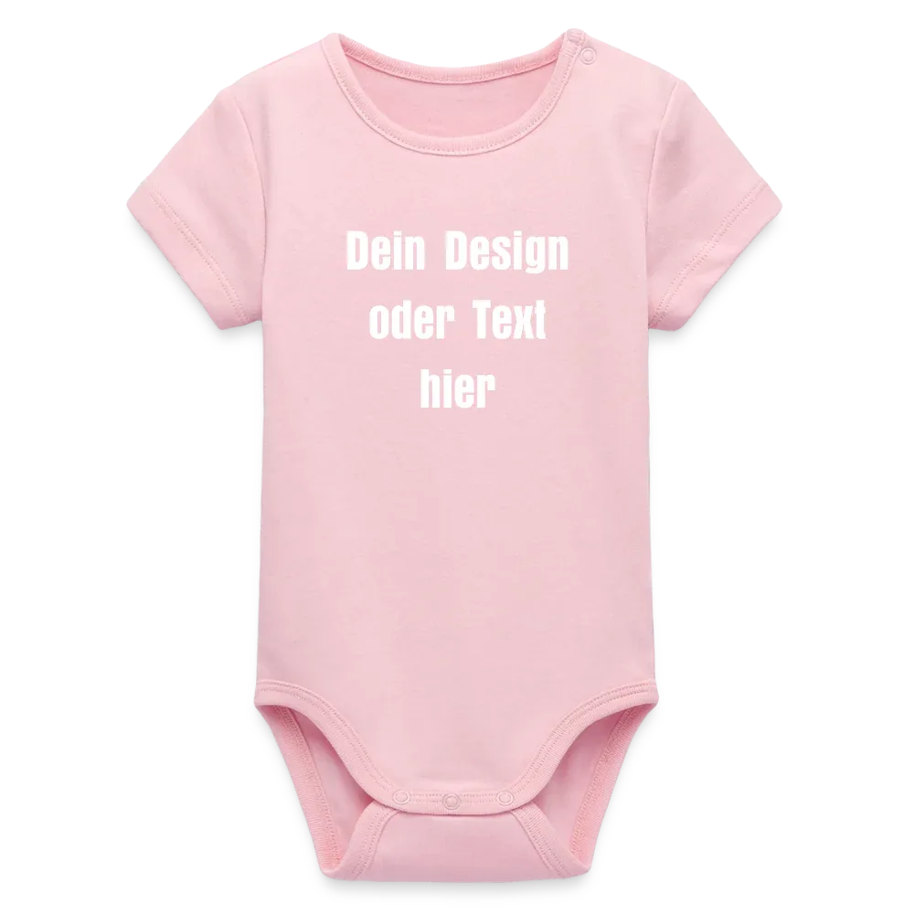 Stanley/Stella Baby Bio Kurzarm-Body - personalisierbar - Hellrosa