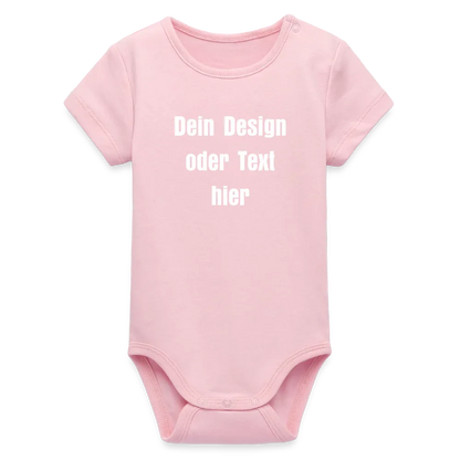 Stanley/Stella Baby Bio Kurzarm-Body - personalisierbar - Hellrosa