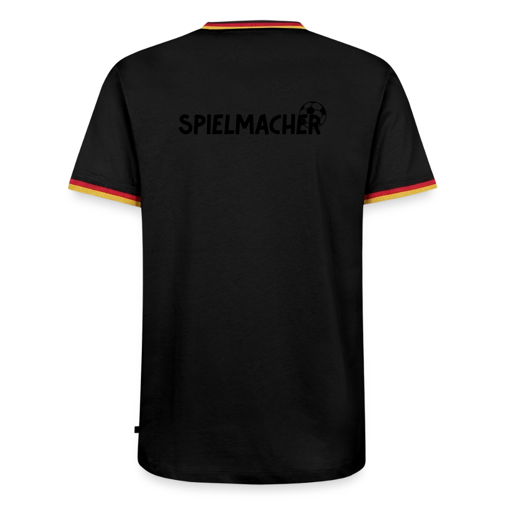 Männer T-Shirt Fussball "Spielmacher" - Schwarz/Dreifarbig