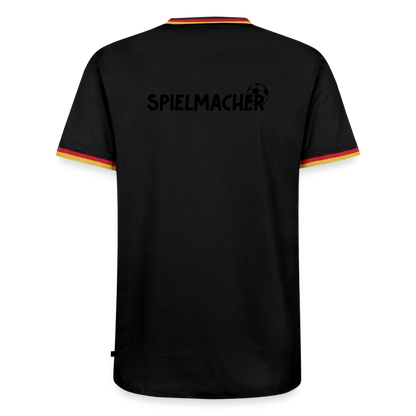 Männer T-Shirt Fussball "Spielmacher" - Schwarz/Dreifarbig