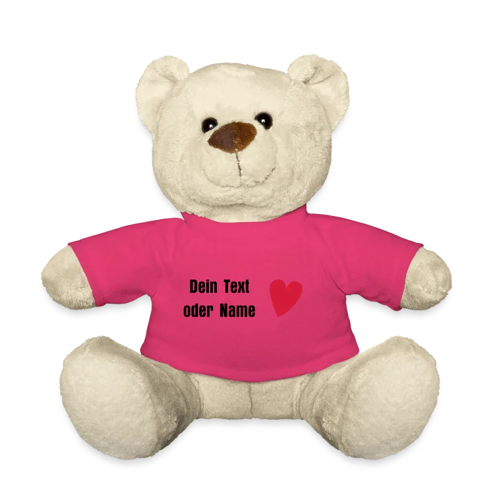 Teddy "Valentine" - personalisierbarer Text oder Name - Pink