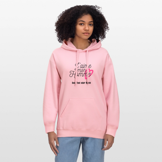 Kuschel-Hoodie "Valentine" für Frauen – personalisierbar & weich - Hellrosa