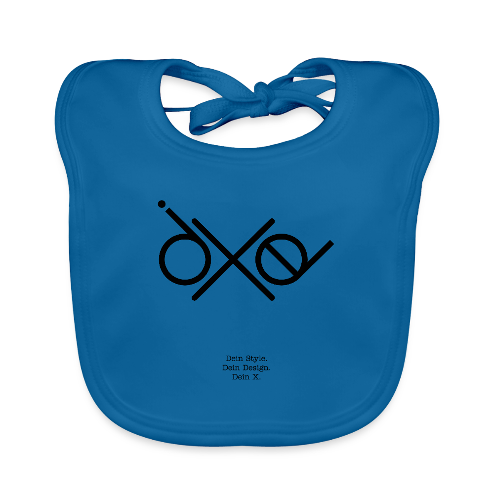 Baby Bio-Lätzchen - personalisierbar - Pfauenblau