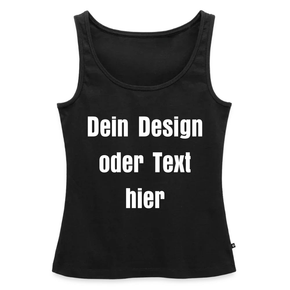 Frauen Premium Tank Top - personalisierbar - Schwarz