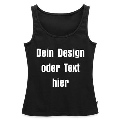Frauen Premium Tank Top - personalisierbar - Schwarz
