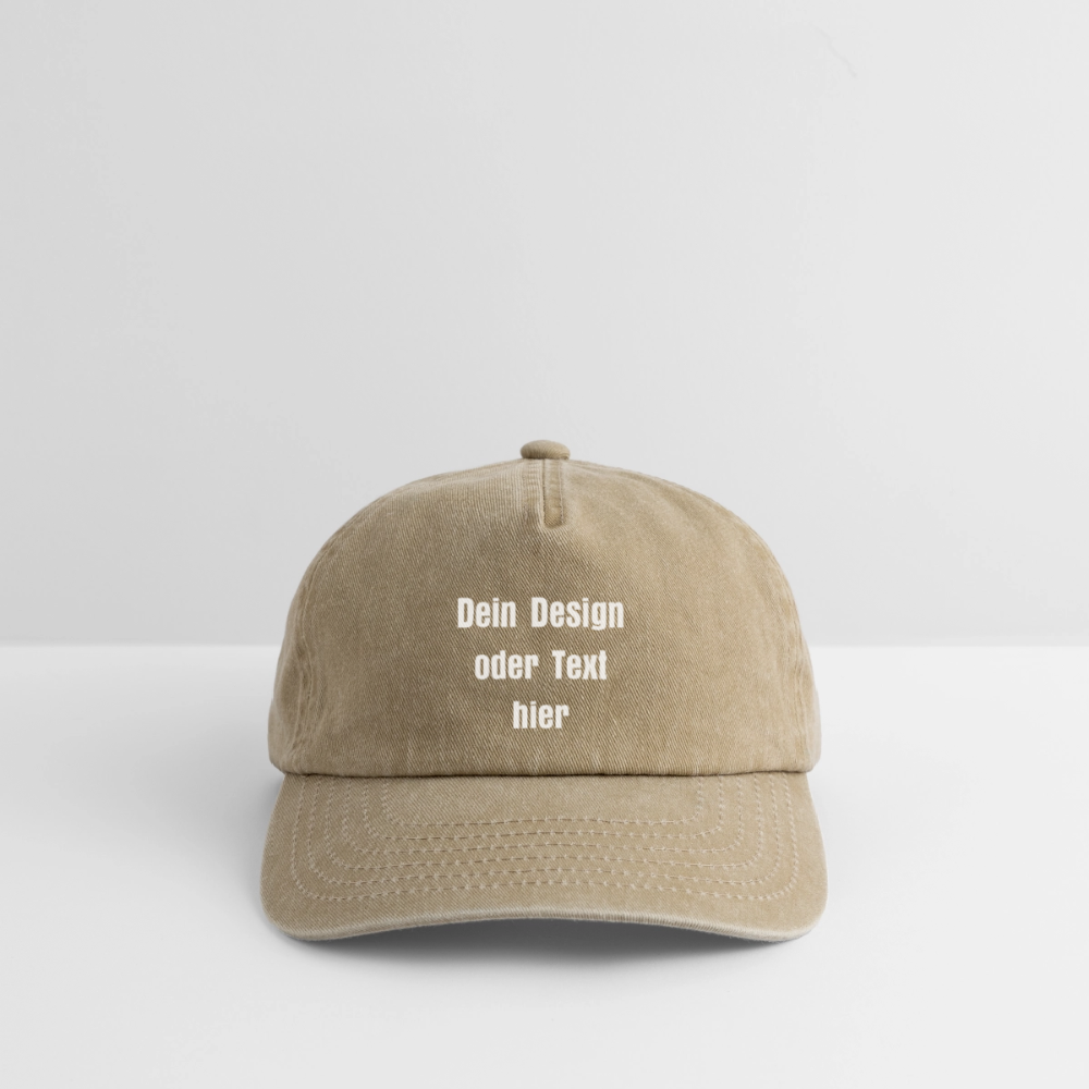 Relaxed Vintage Cap - personalisierbar - Vintage Beige