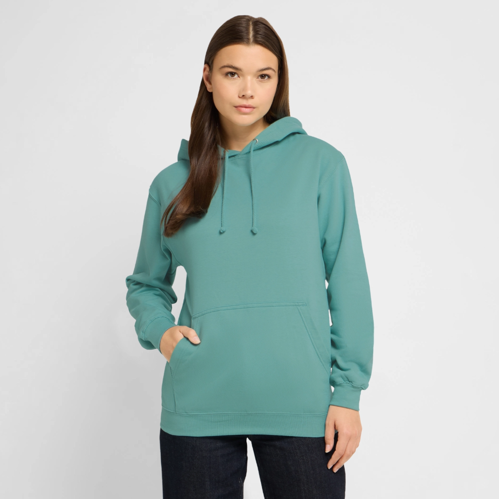 Unisex Hoodie - personalisierbare Vorder- und Rückseite - Pastelltürkis