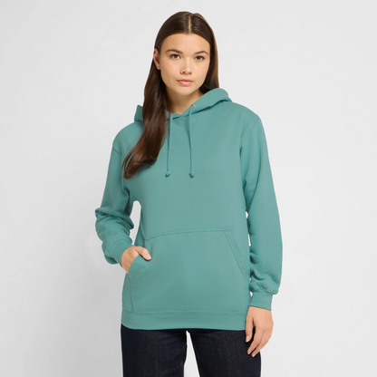 Unisex Hoodie - personalisierbare Vorder- und Rückseite - Pastelltürkis