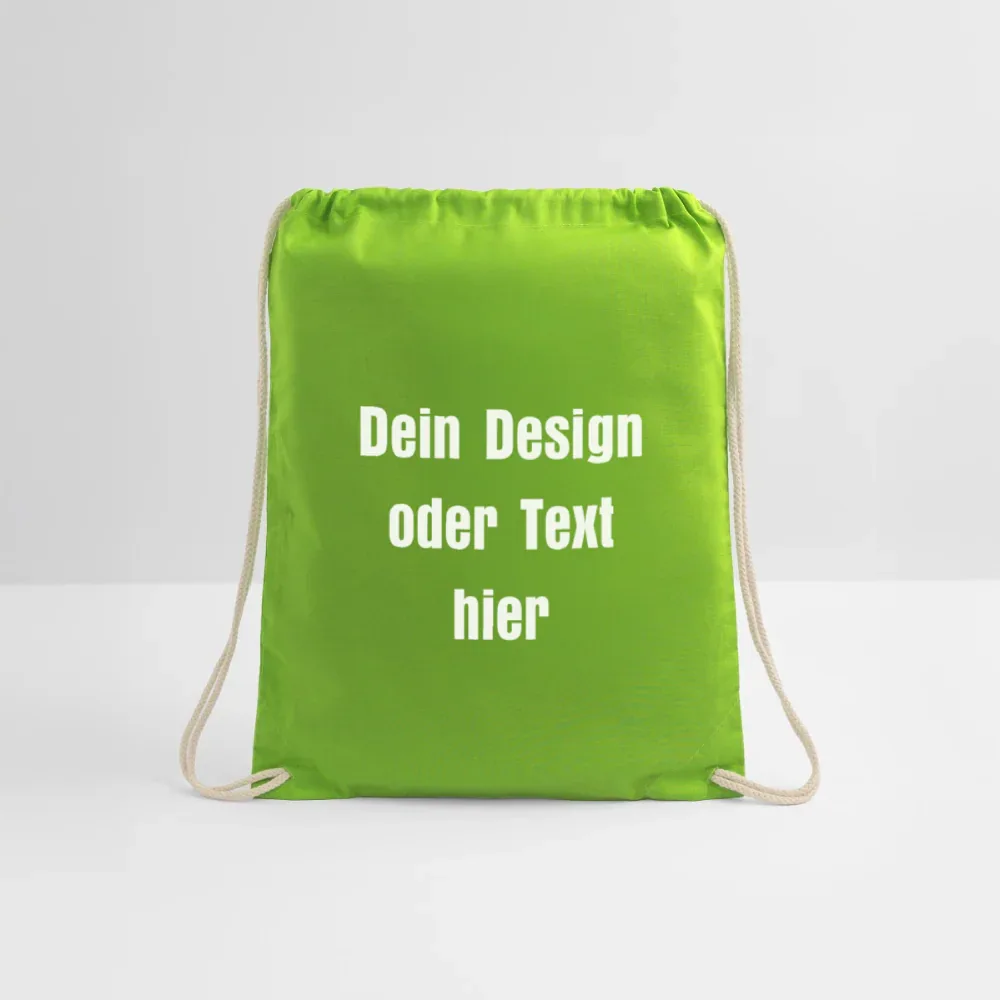 Turnbeutel - personalisierbar - Neongrün