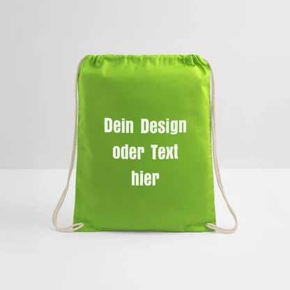 Turnbeutel - personalisierbar - Neongrün