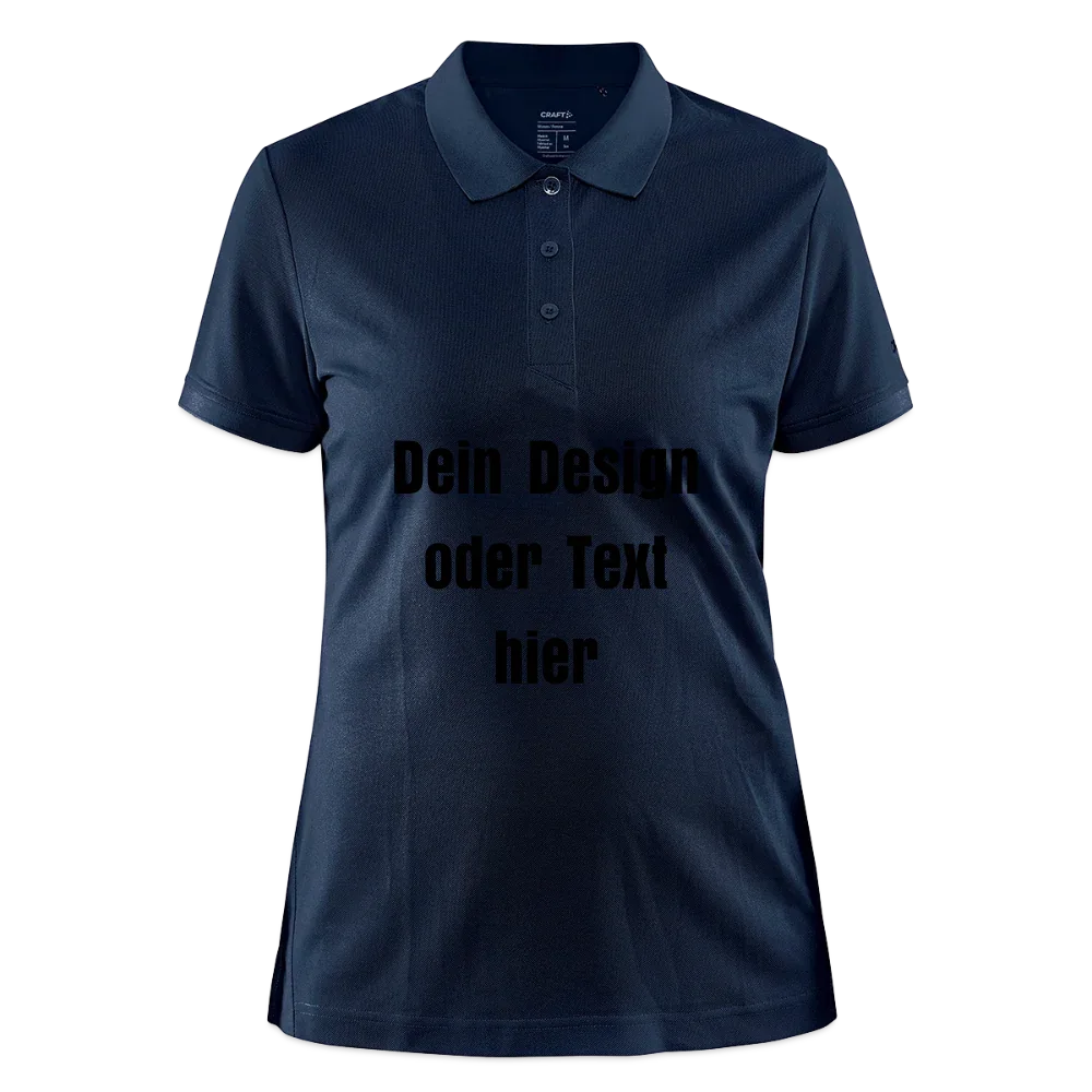 CRAFT Core Unify Frauen Polo Shirt - personalisierbar - Dunkelnavy