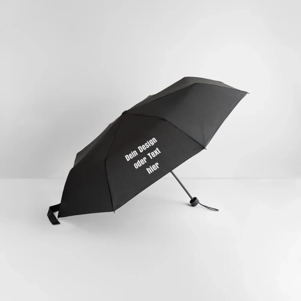 Regenschirm (klein) 24 cm 100% Polyester - personalisierbar - Schwarz