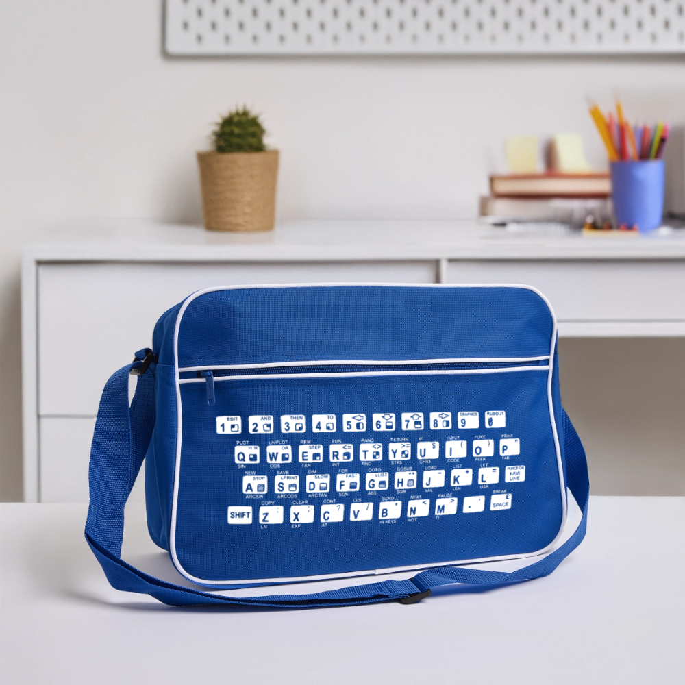 48K ZX Spectrum Retro Tasche - Blau/Weiß