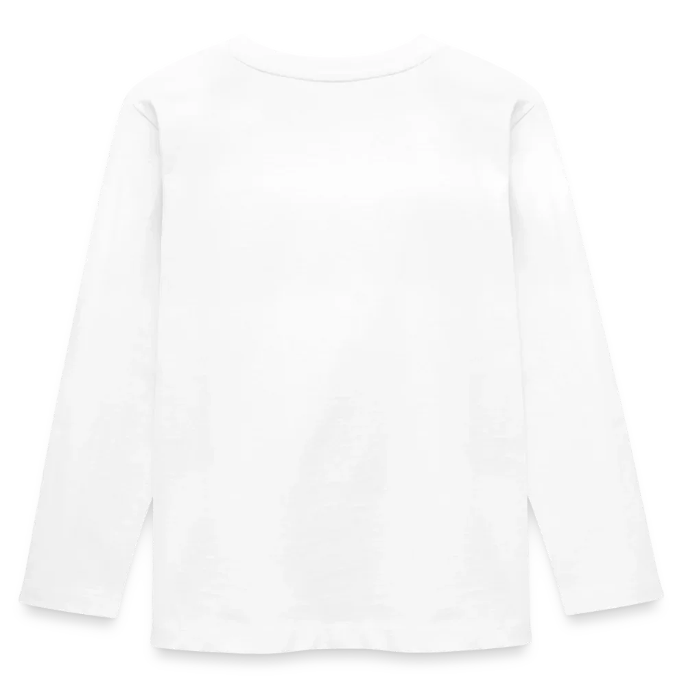 Kinder Premium Langarmshirt - personalisierbare Vorder- und Rückseite - Weiß