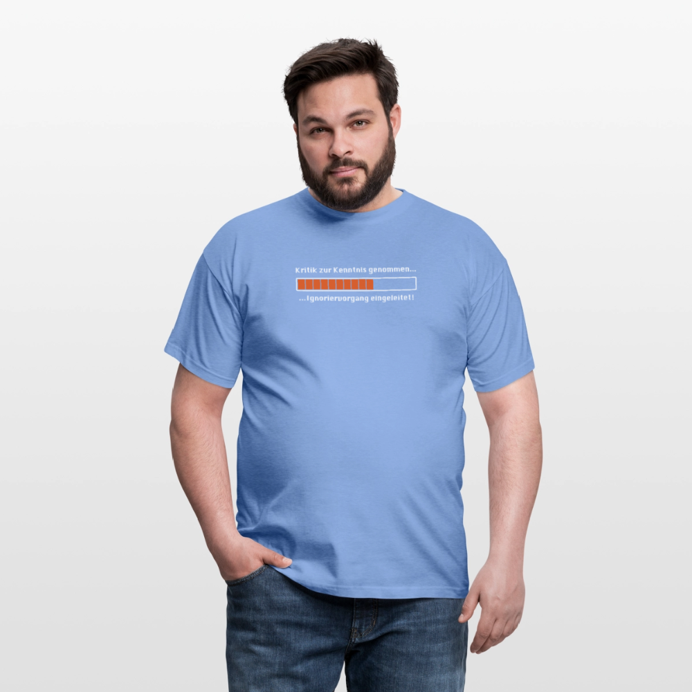 "Kritik" Motiv-T-Shirt für Männer - Carolina Blue