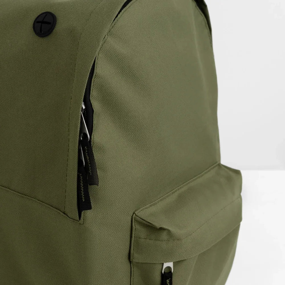 Klassischer Rucksack - personalisierbar - Olivgrün