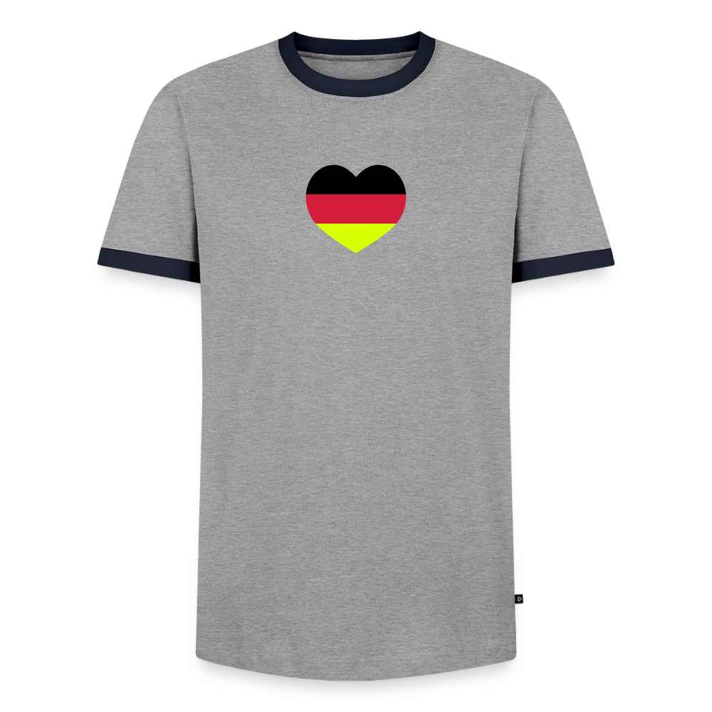 Männer T-Shirt Fussball "Spielmacher" - Grau/Navy 