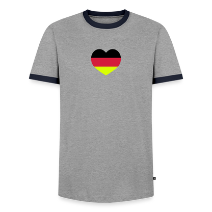 Männer T-Shirt Fussball "Spielmacher" - Grau/Navy 