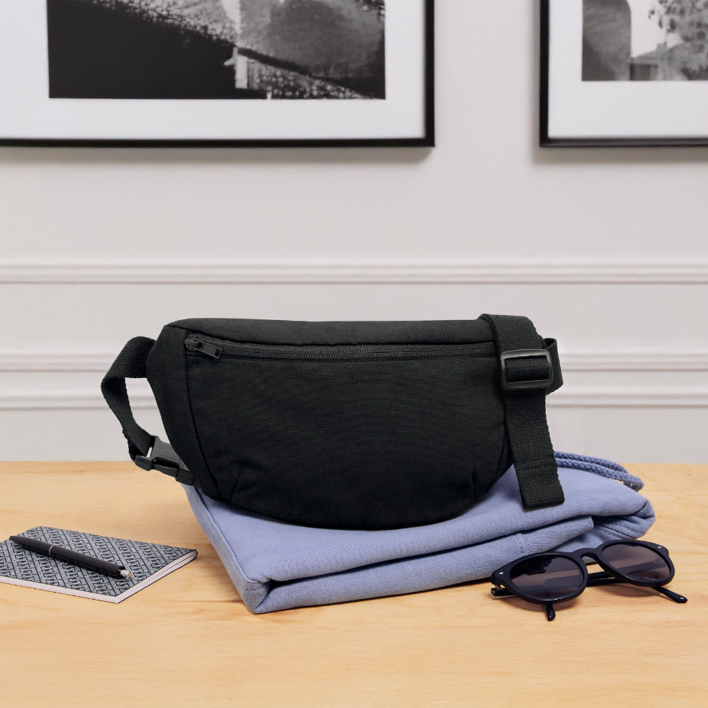 Stanley/Stella recycelte Gürteltasche - personalisierbar - Schwarz